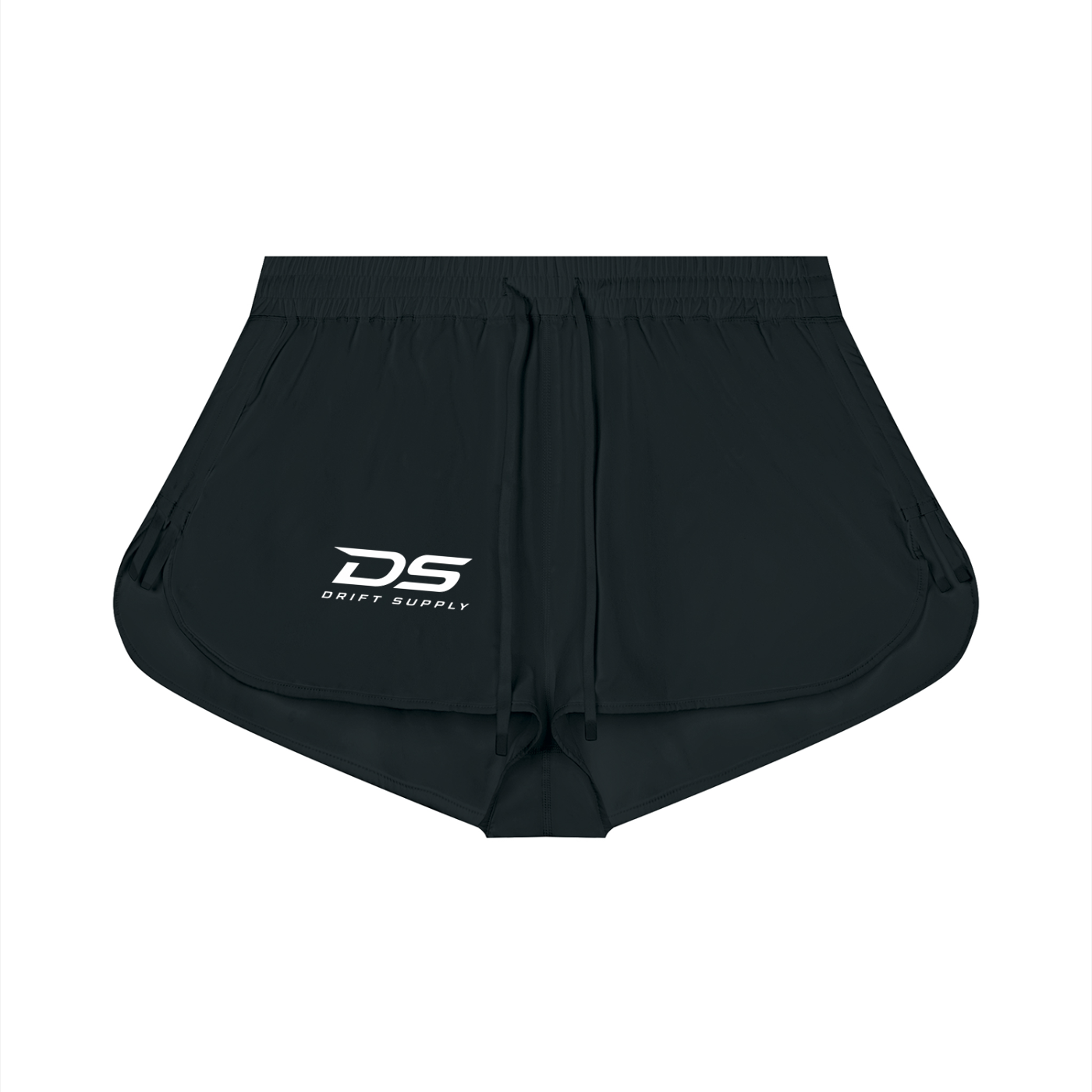 DRIFT SUPPLY-Womens Drawstring Bermuda Shorts (Black)