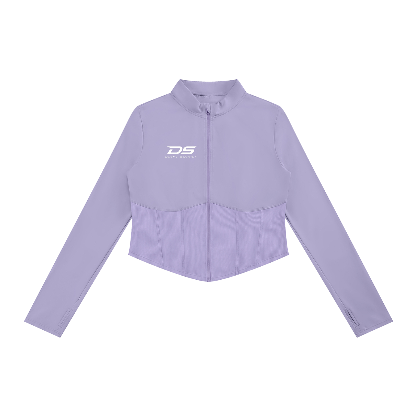 DRIFT SUPPLY-Womens Slim Fit Full-Zip Yoga Jacket (Purple)