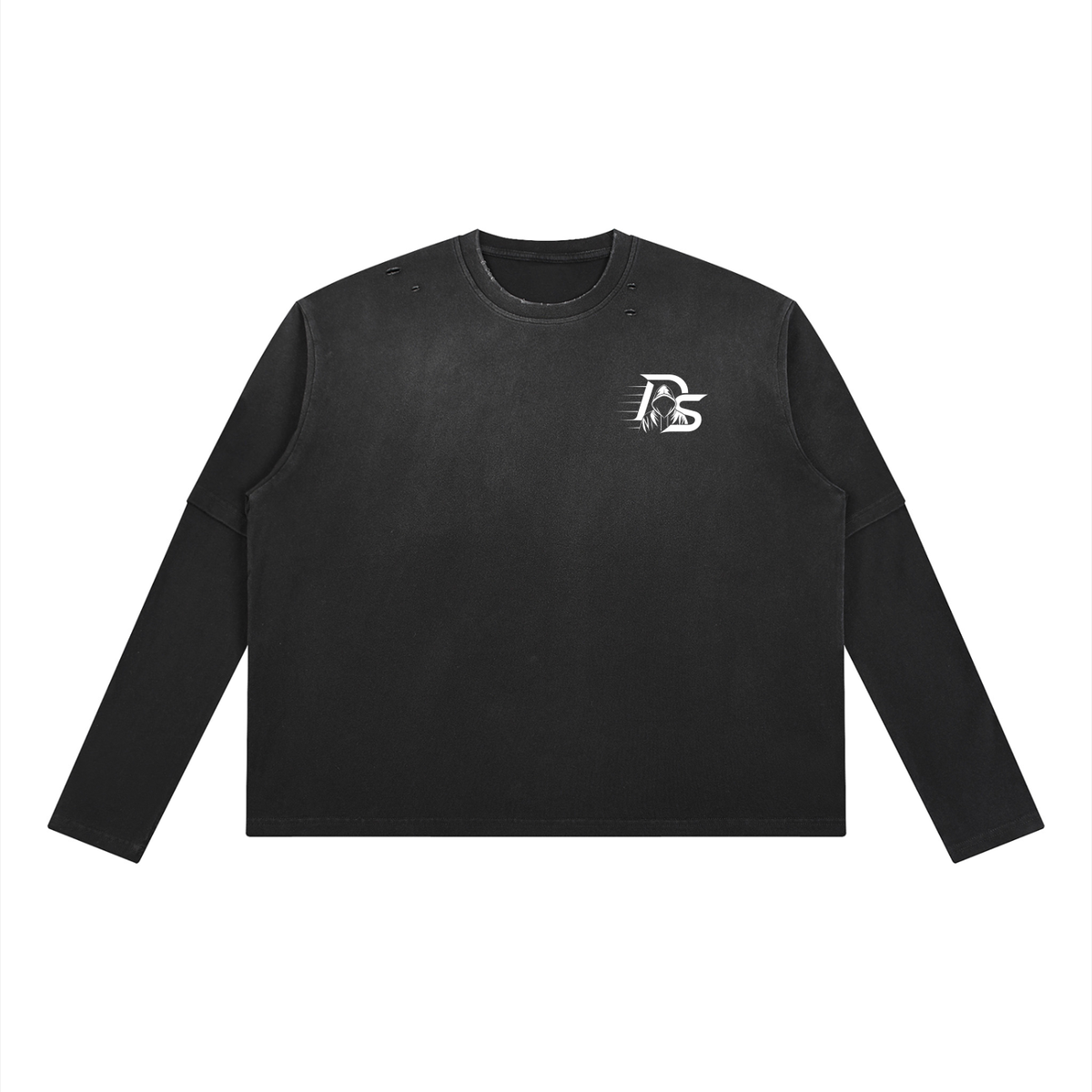 DS-Vintage wash long sleeved (Black)