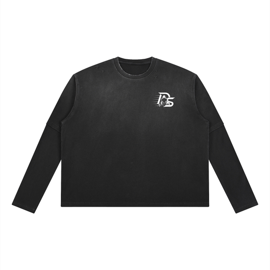 DS-Vintage wash long sleeved (Black)