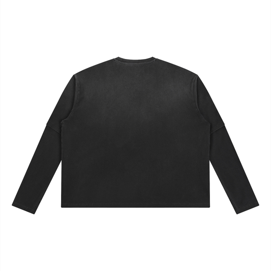 DS-Vintage wash long sleeved (Black)