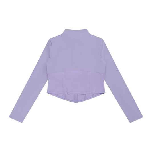 DRIFT SUPPLY-Womens Slim Fit Full-Zip Yoga Jacket (Purple)
