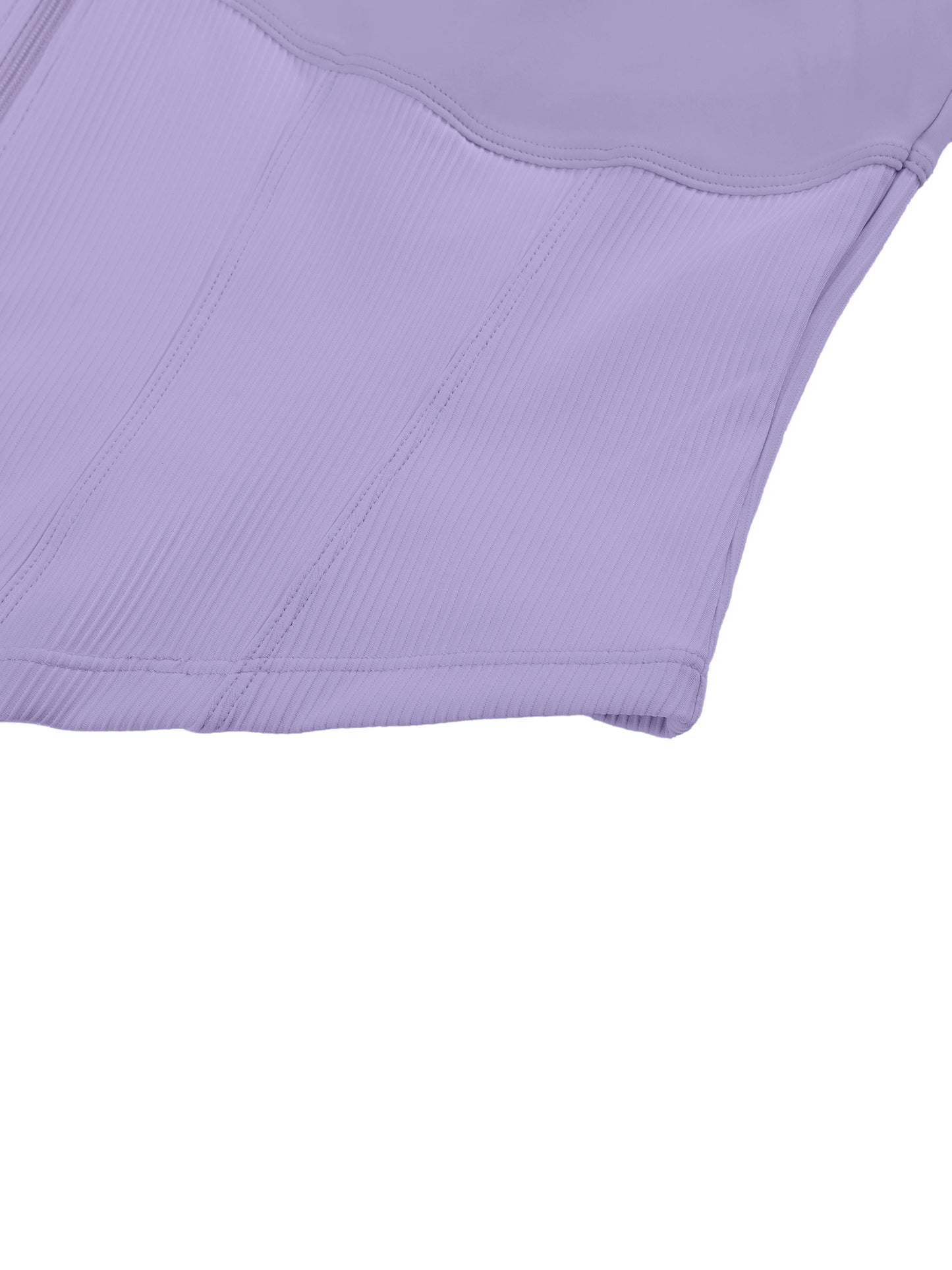 DRIFT SUPPLY-Womens Slim Fit Full-Zip Yoga Jacket (Purple)