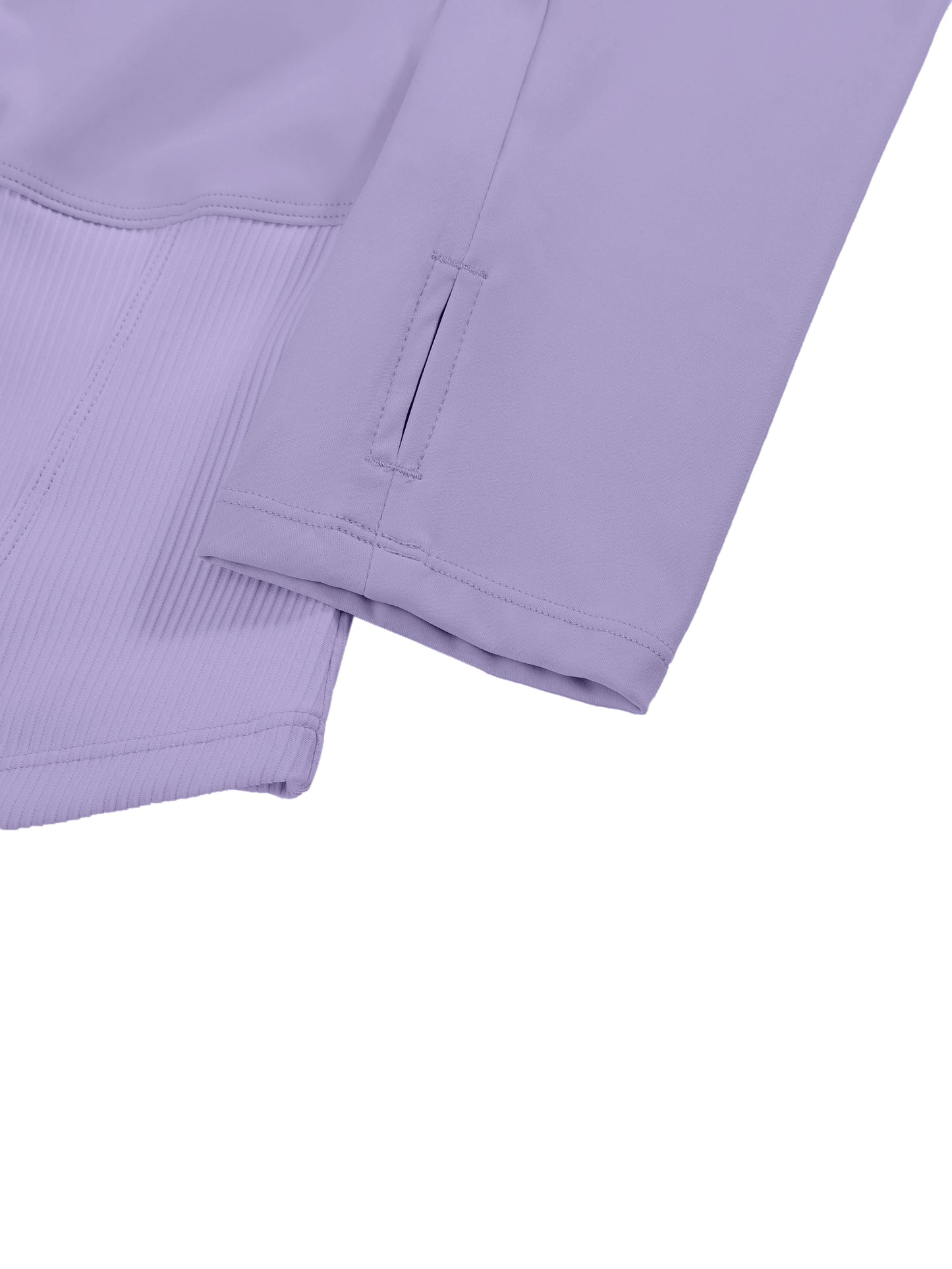 DRIFT SUPPLY-Womens Slim Fit Full-Zip Yoga Jacket (Purple)
